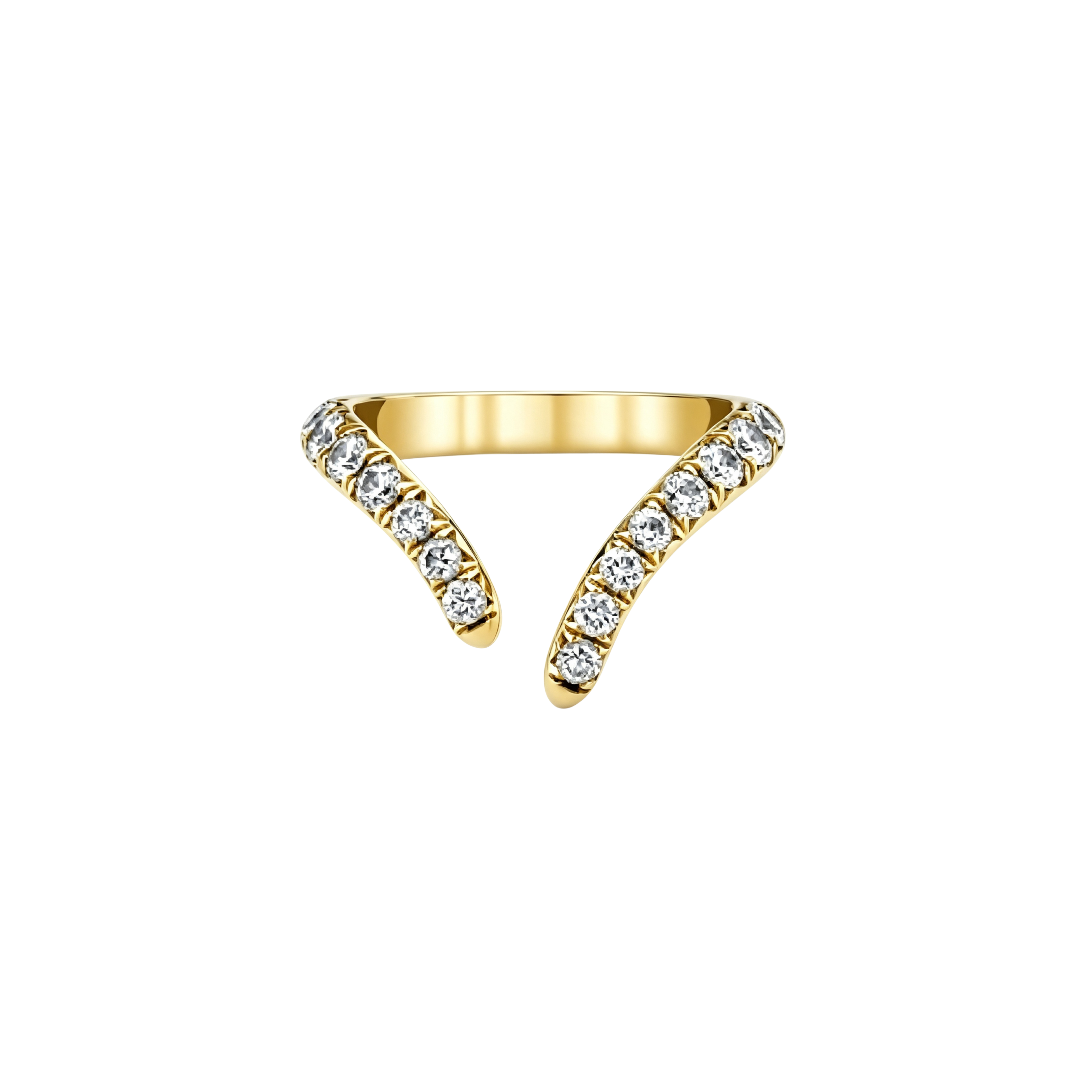 Open V-Chevron Ring