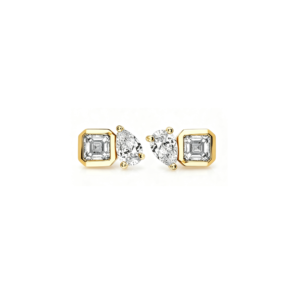 Harmony Asscher Pear Studs