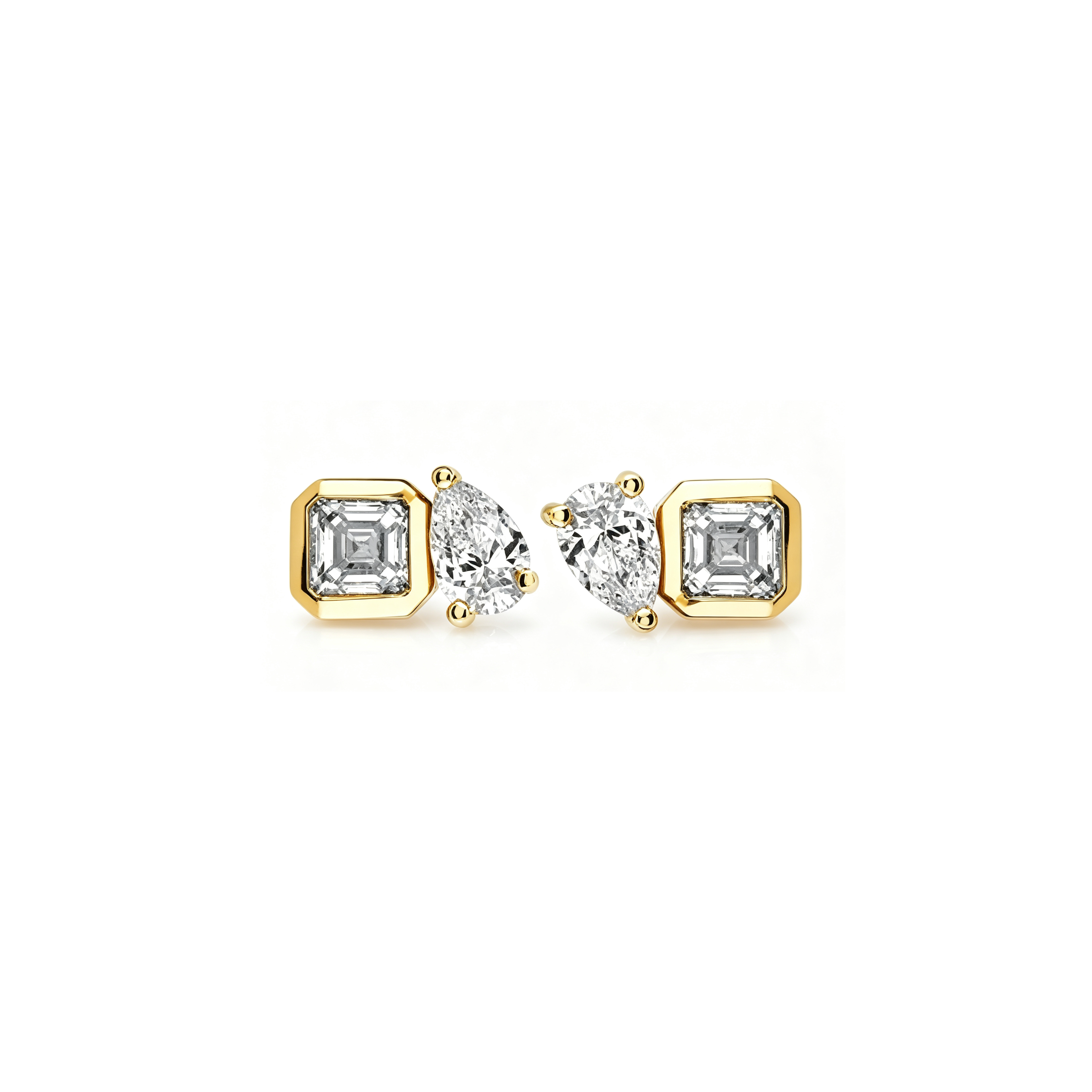 Harmony Asscher Pear Studs