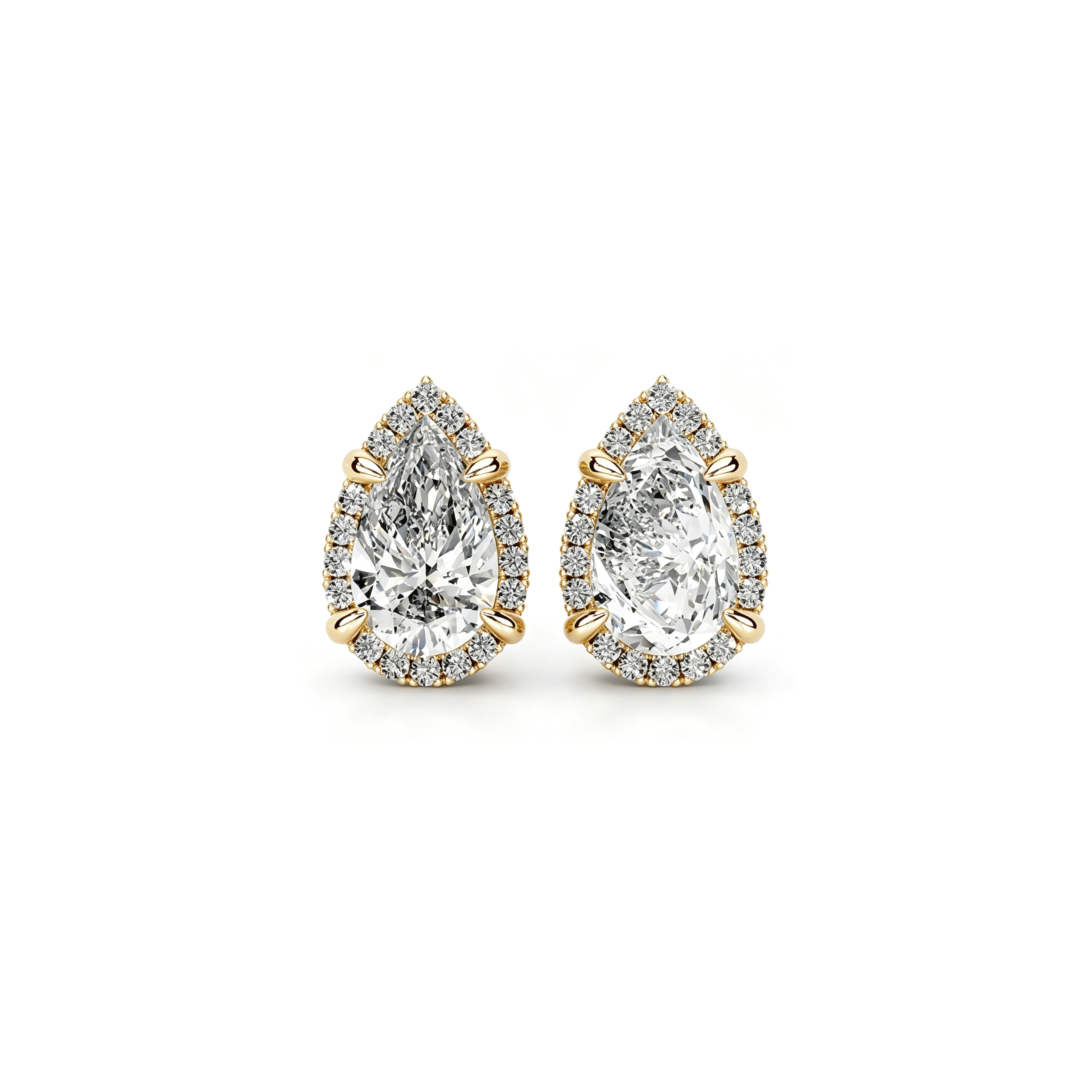 Solitaire Halo Earrings (1ct)