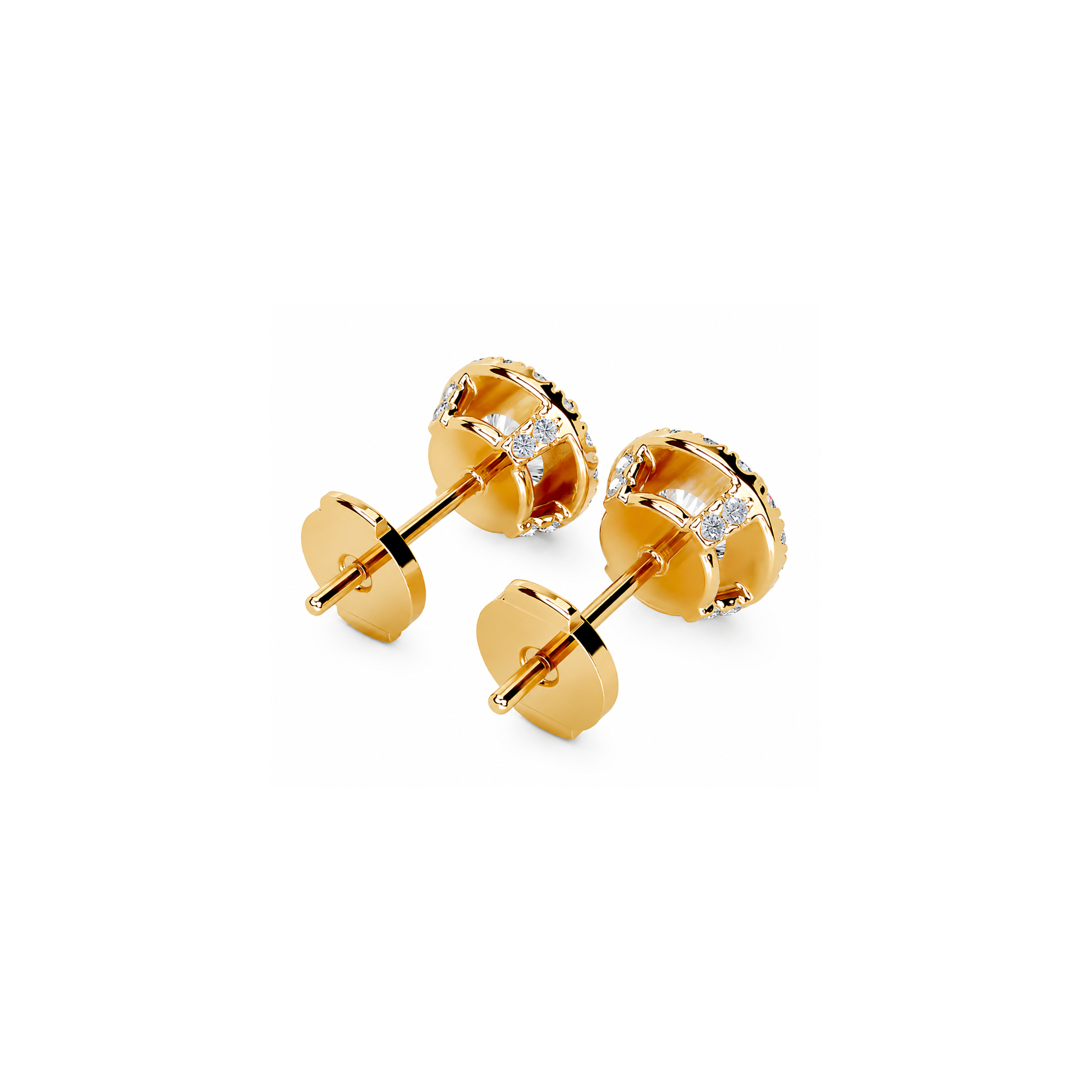 Solitaire Halo Earrings (1ct)