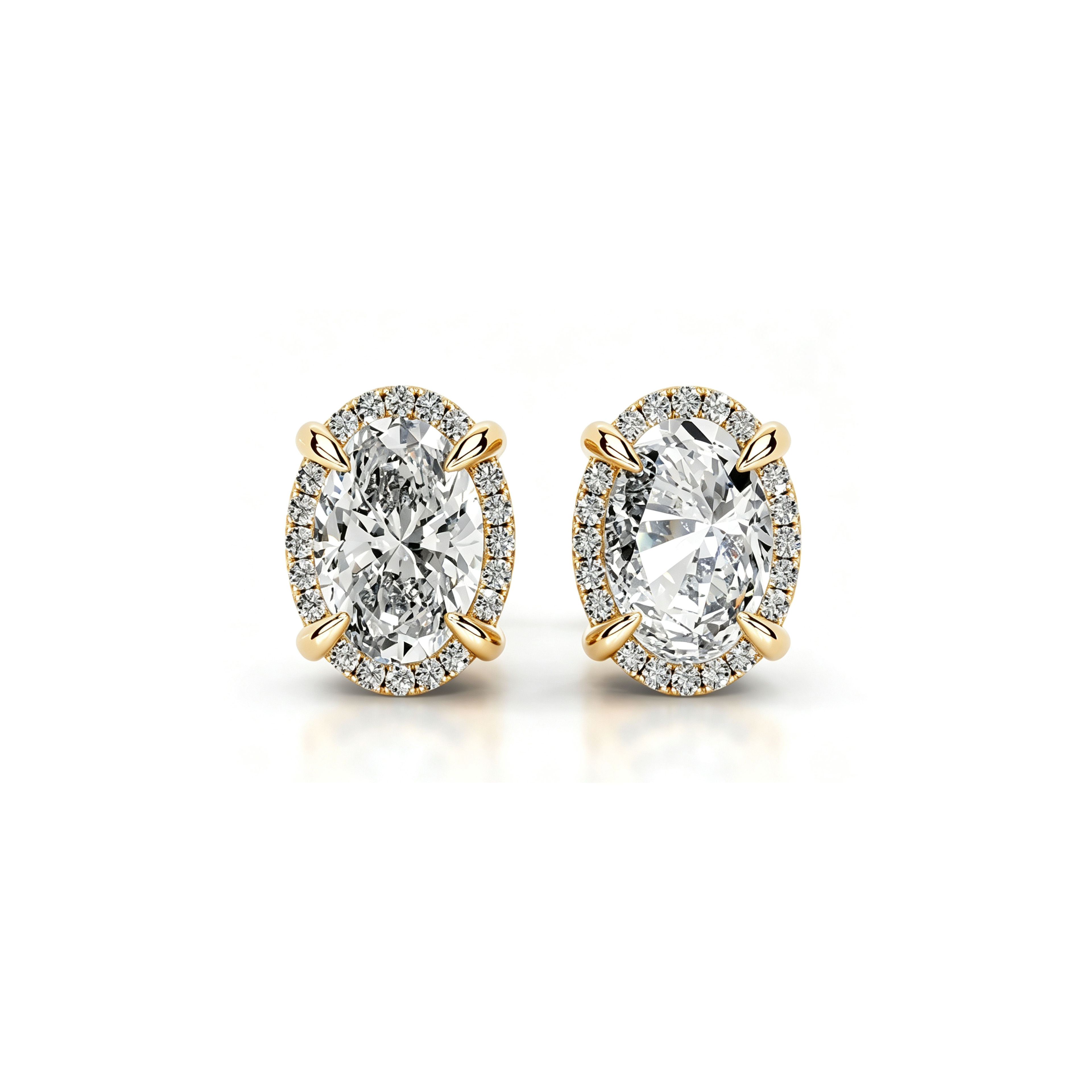 Solitaire Halo Earrings (1ct)