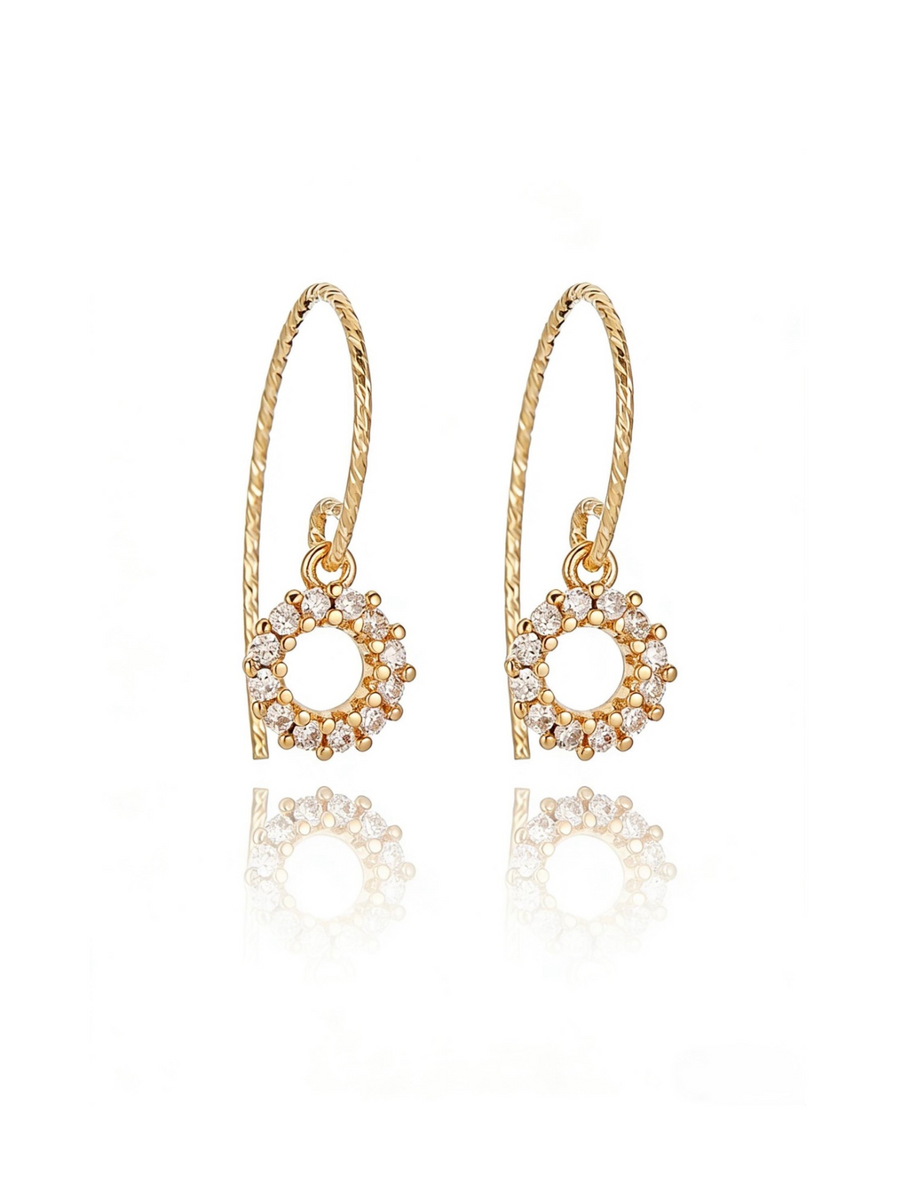 14K Gold Filled Halo Earrings