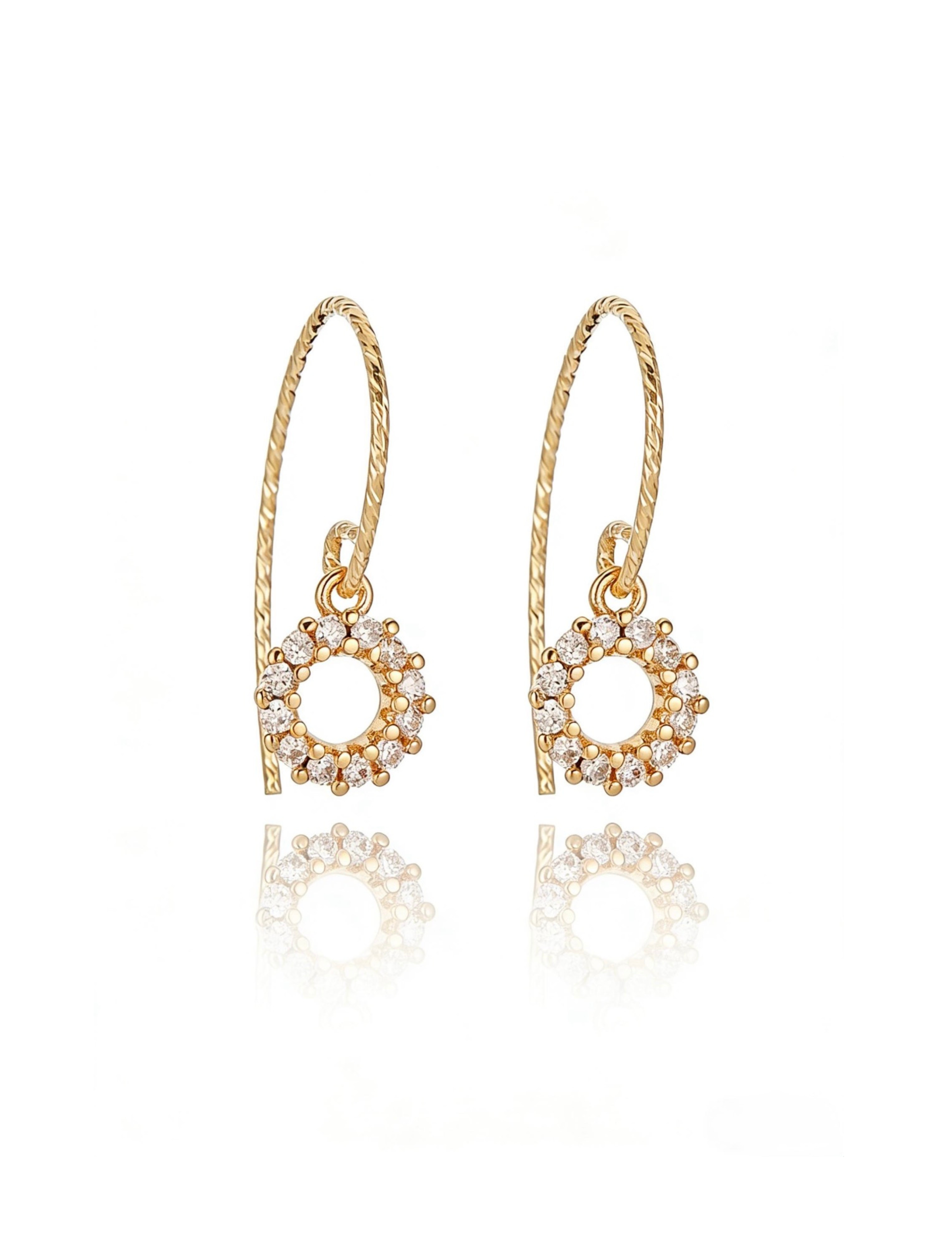 14K Gold Filled Halo Earrings