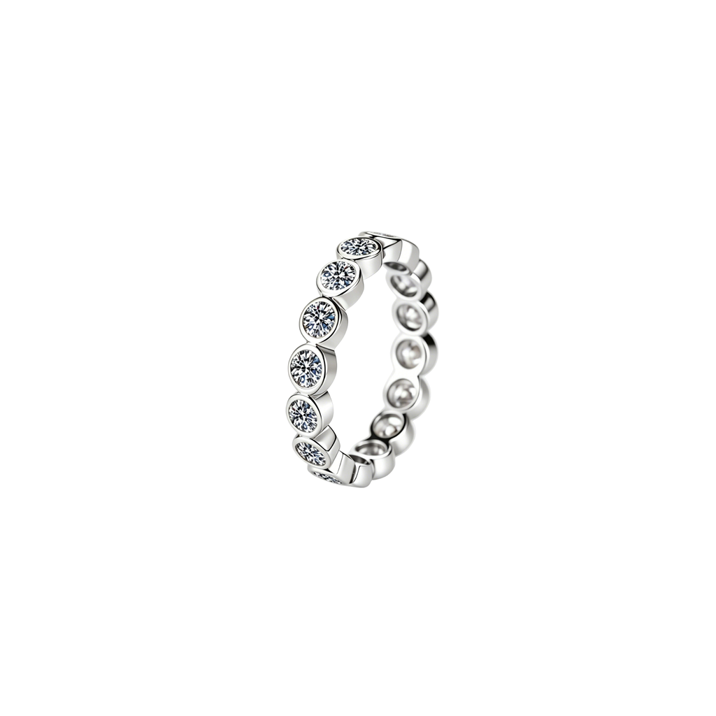 Round-Cut Pave Ring