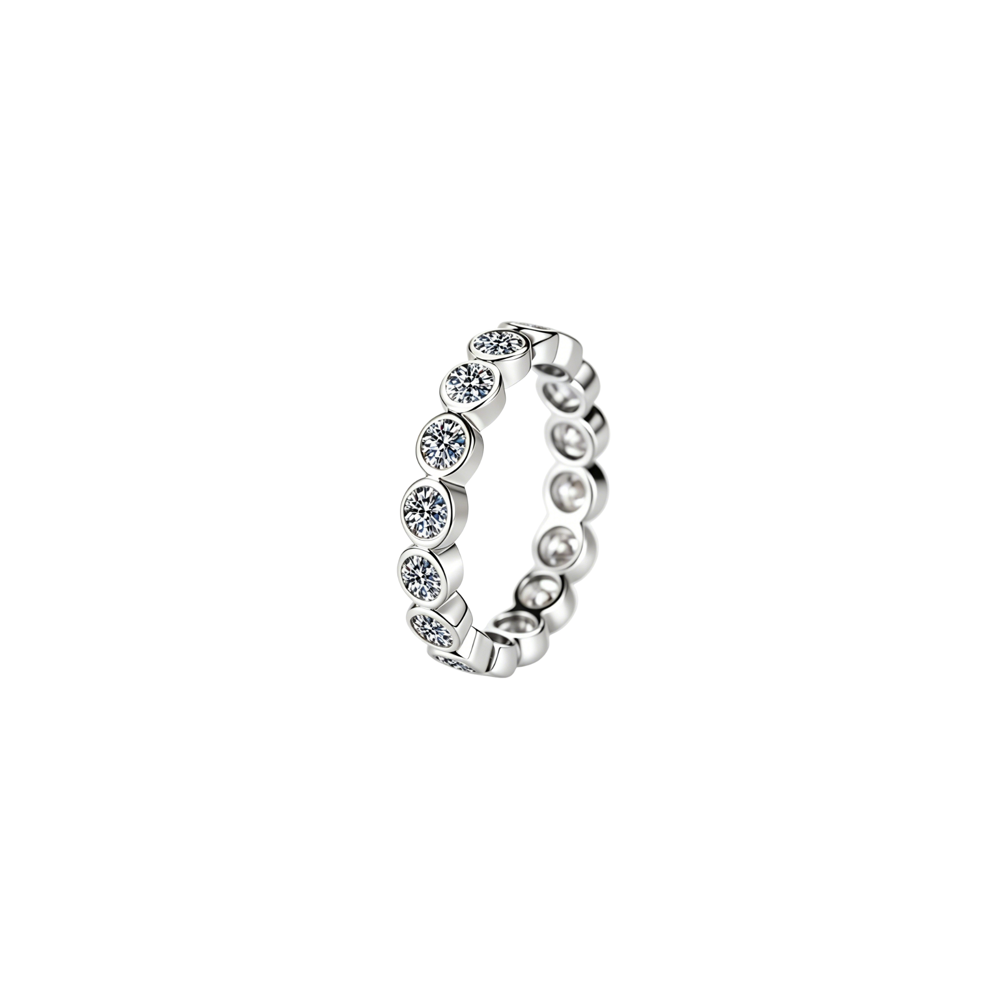 Round-Cut Pave Ring