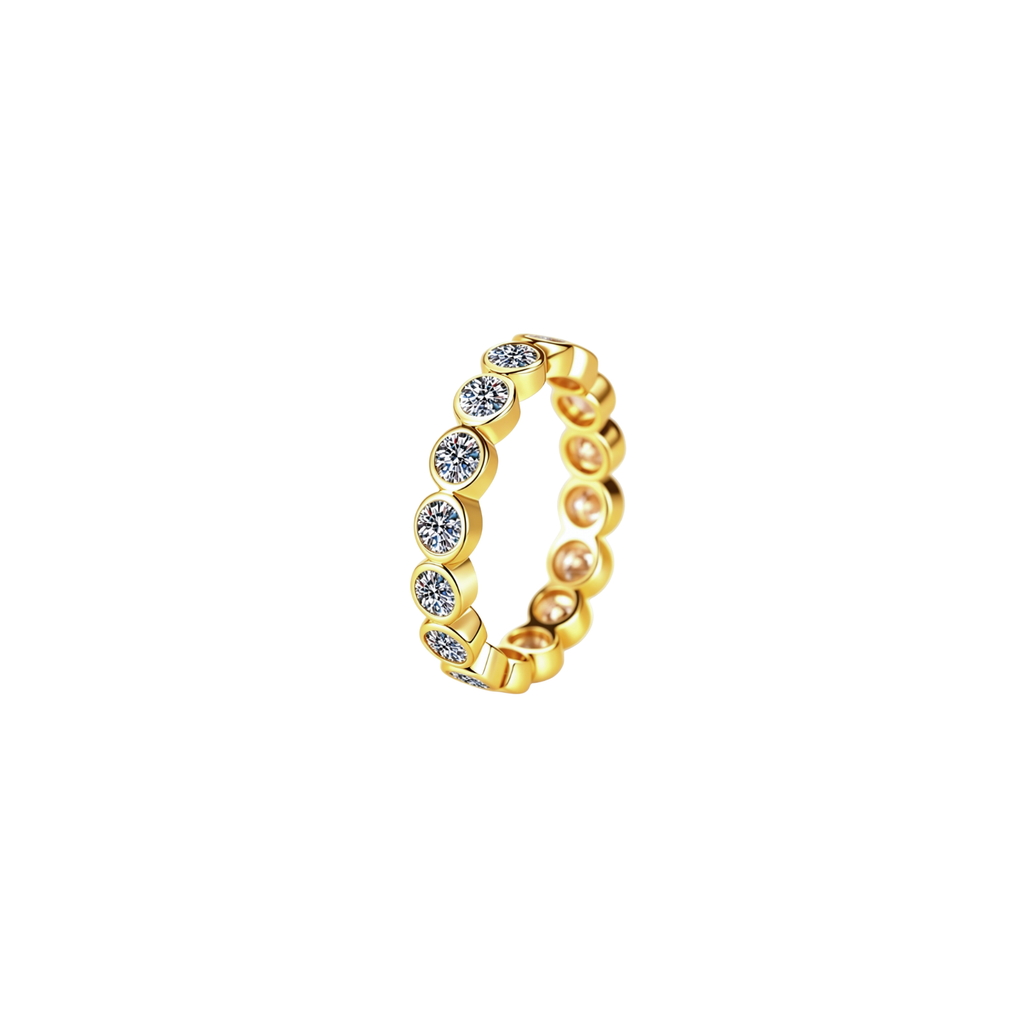 Round-Cut Pave Ring