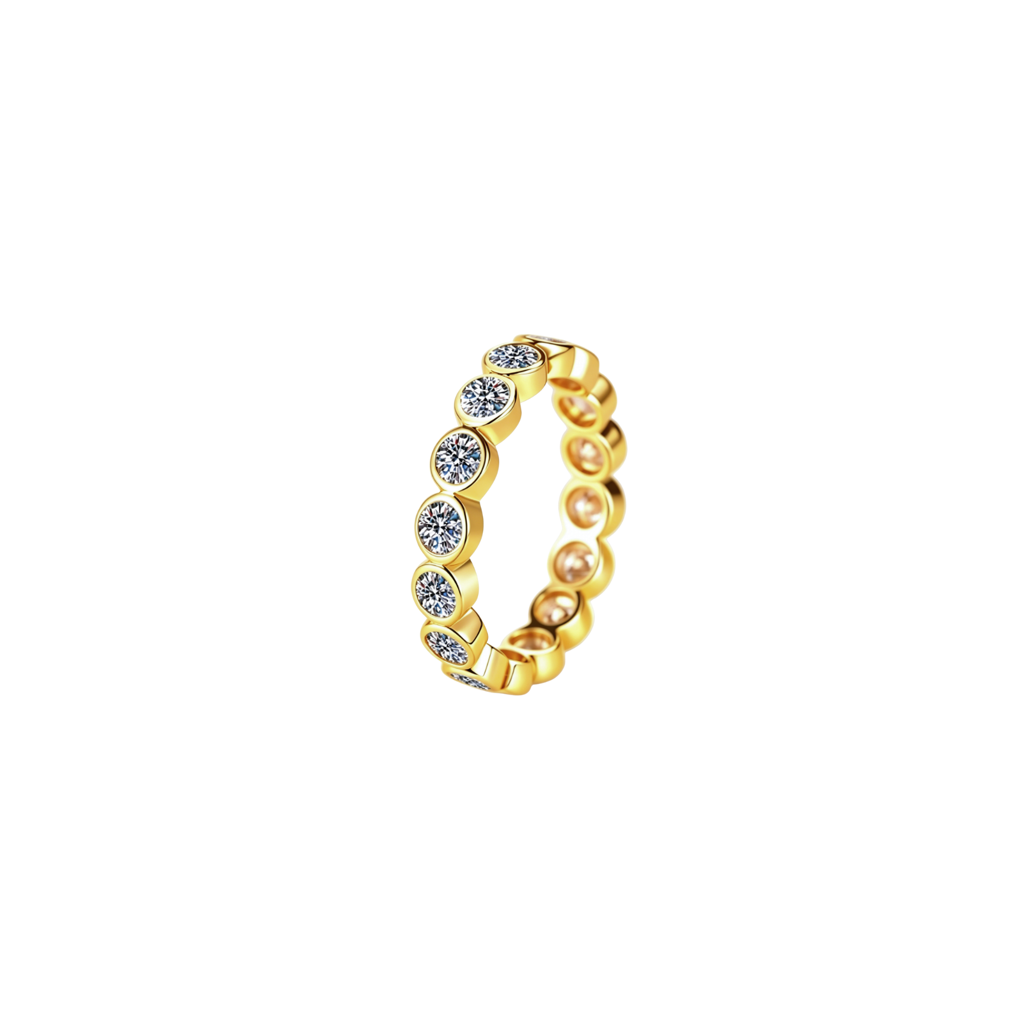 Round-Cut Pave Ring