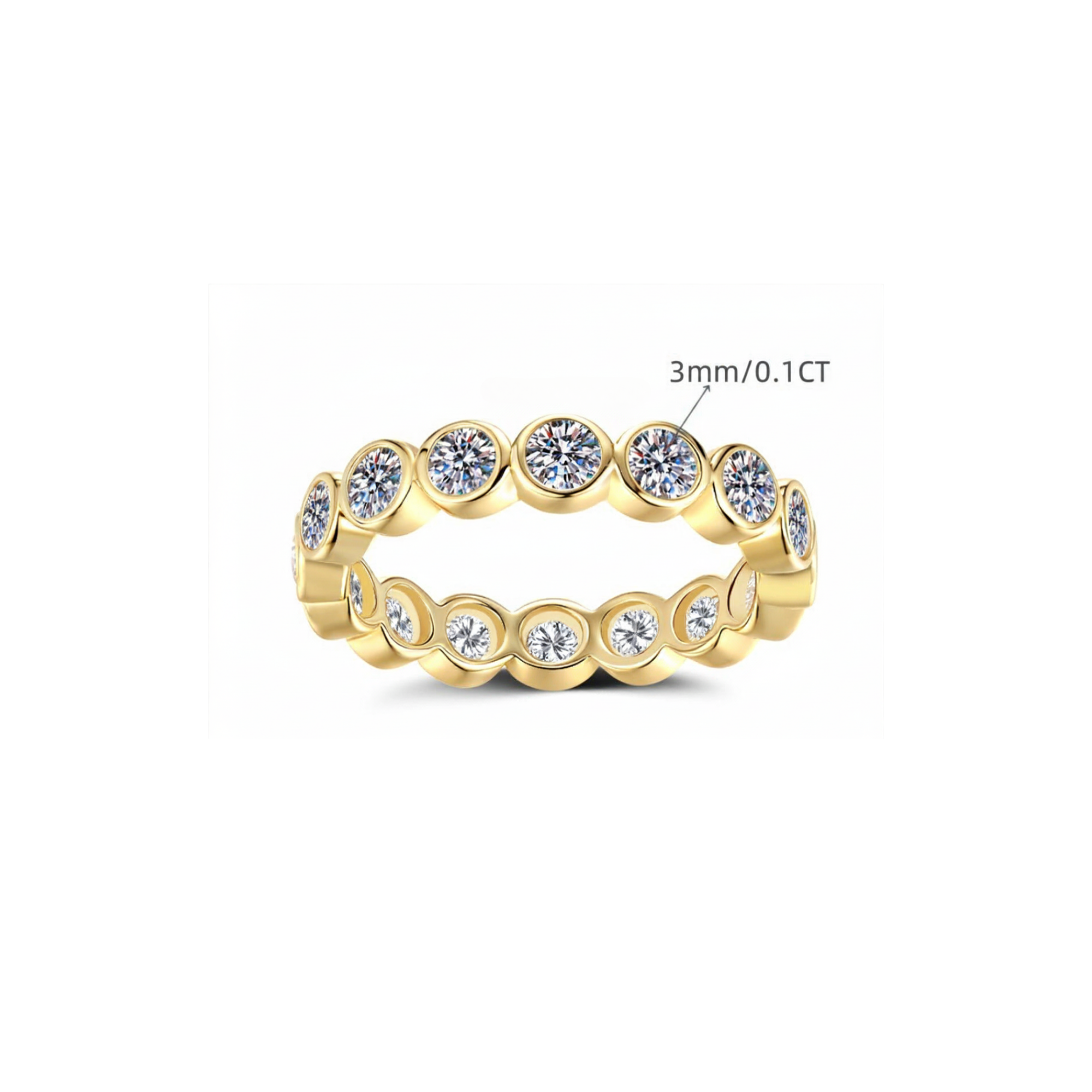 Round-Cut Pave Ring