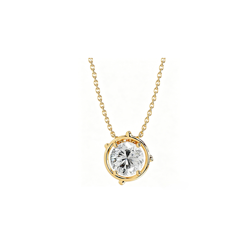 Radiant Round Pendant Necklace