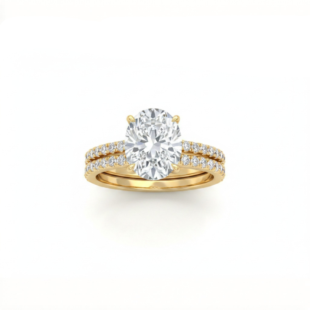 2ct Oval Stackable Ring Set (2-Piece)