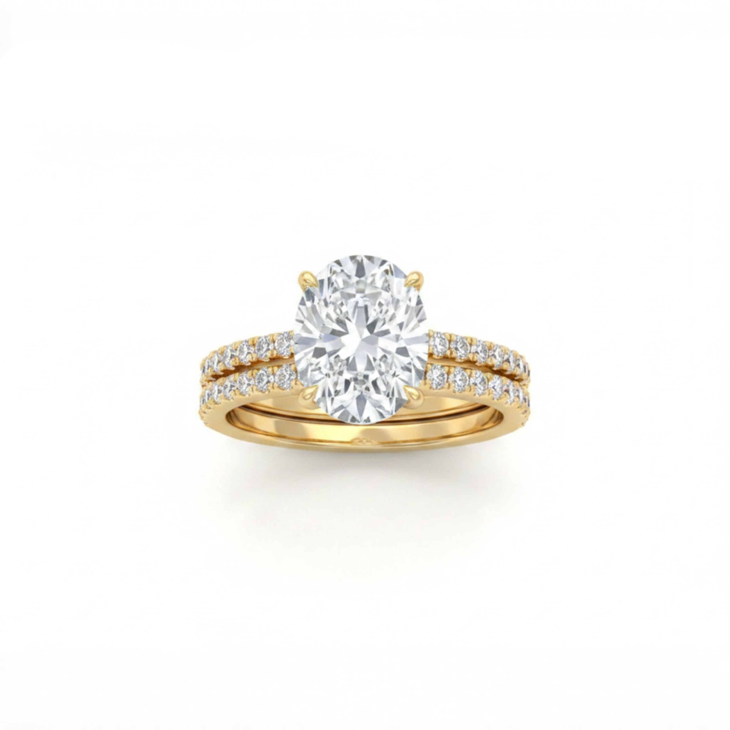 2ct Oval Stackable Ring Set (2-Piece)