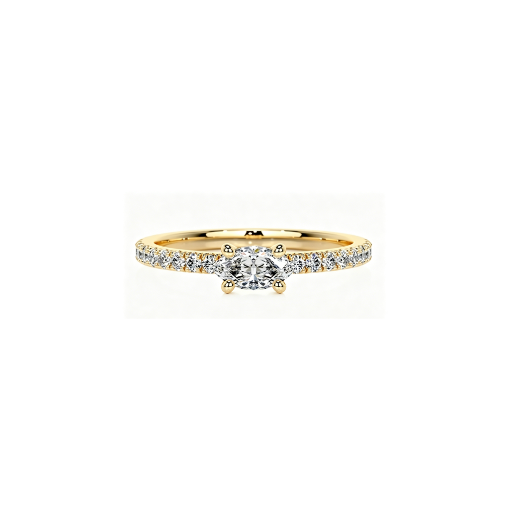 Micro Marquise Pavé Ring (0.5ct)