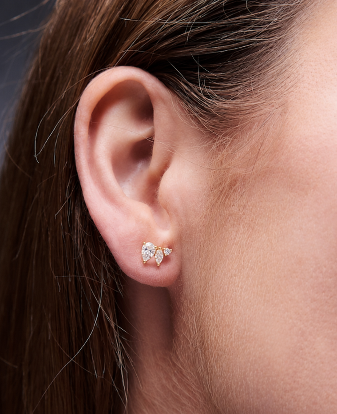 Mixed-Shape Stud Earrings