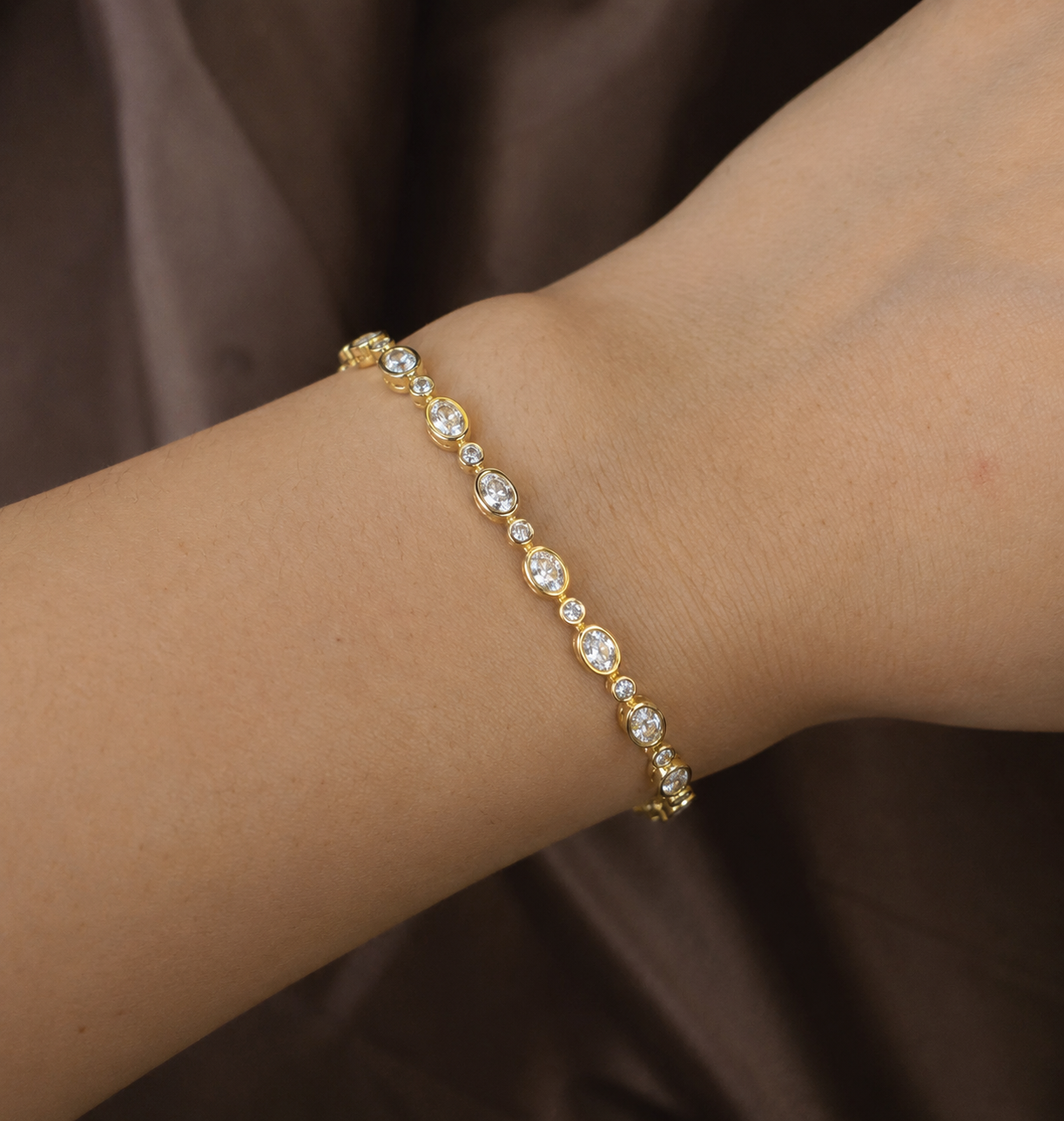 Eternal Amour Oval and Round Tennis Bracelet