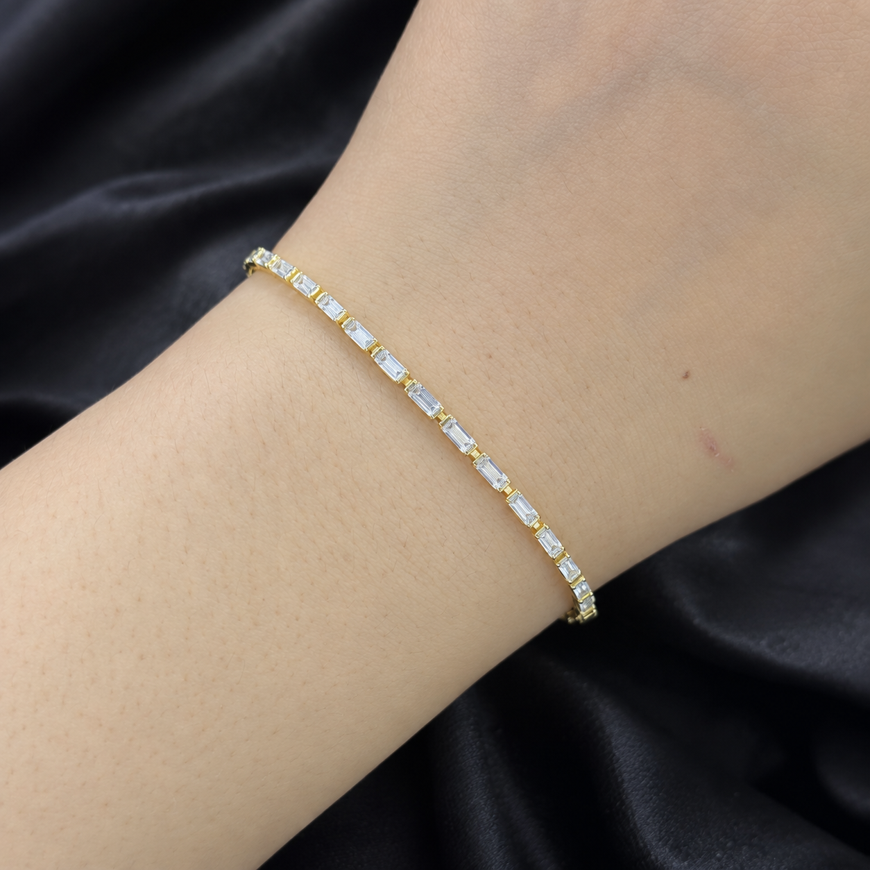 Linear Luxe Emerald-cut Bracelet
