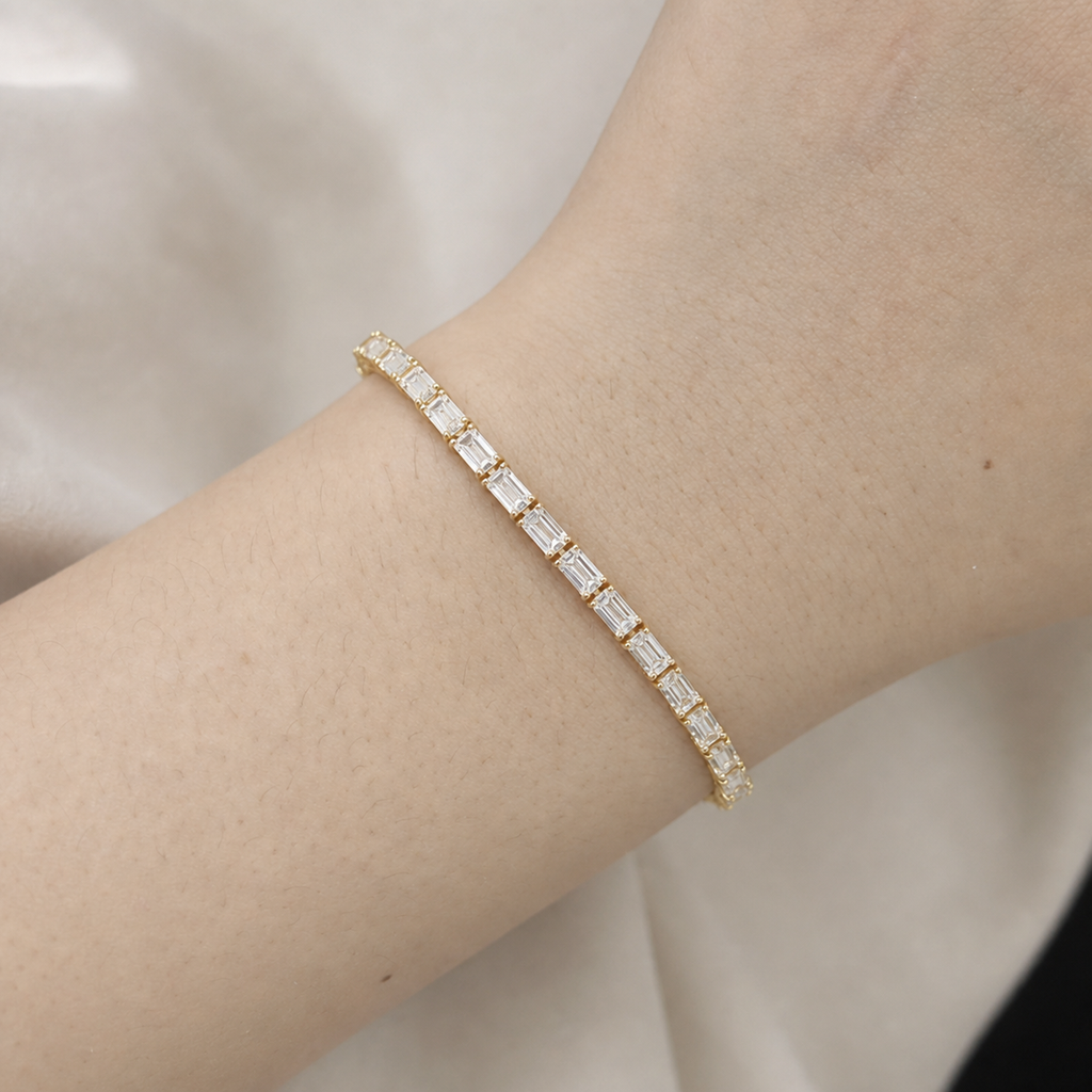 Linear Luxe Emerald-cut Bracelet